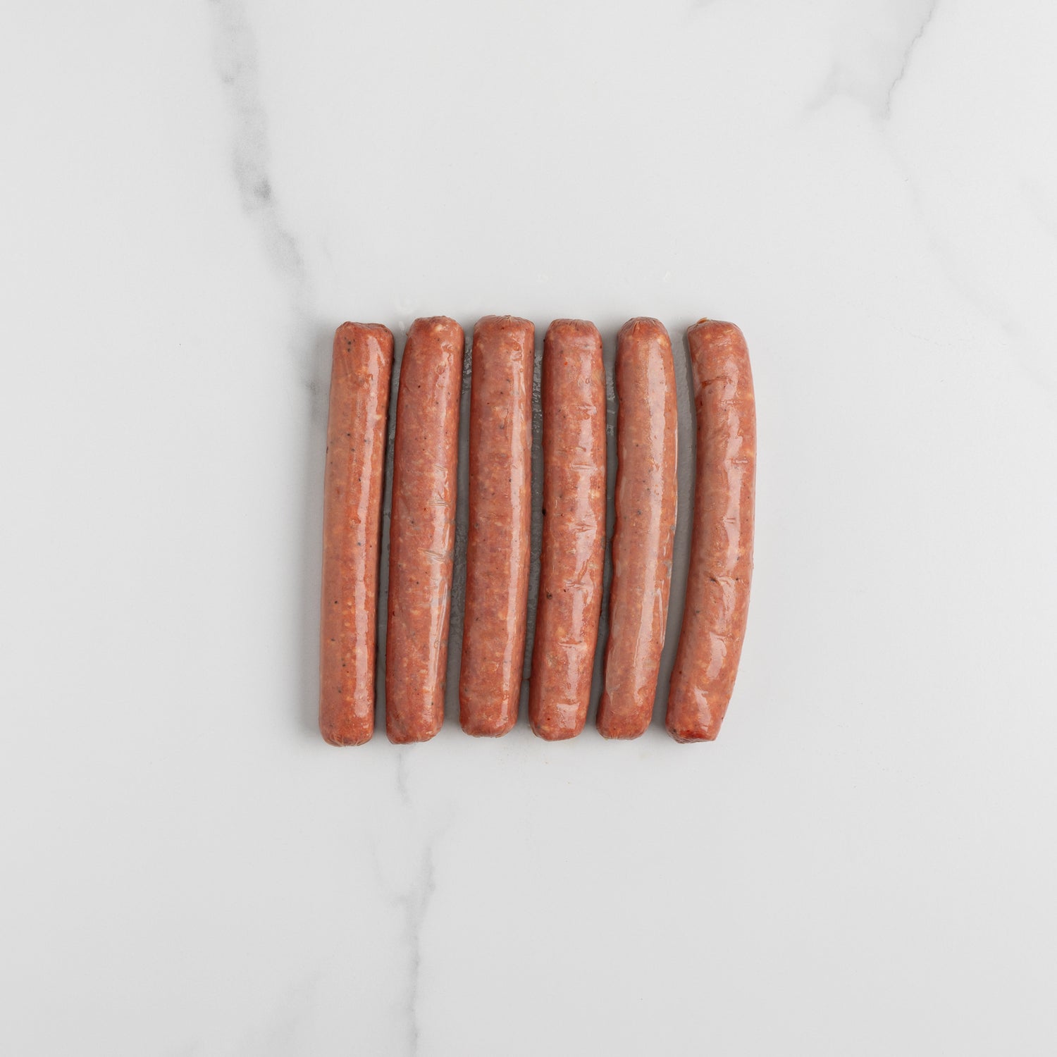 Beef and pork hot-dog sausages