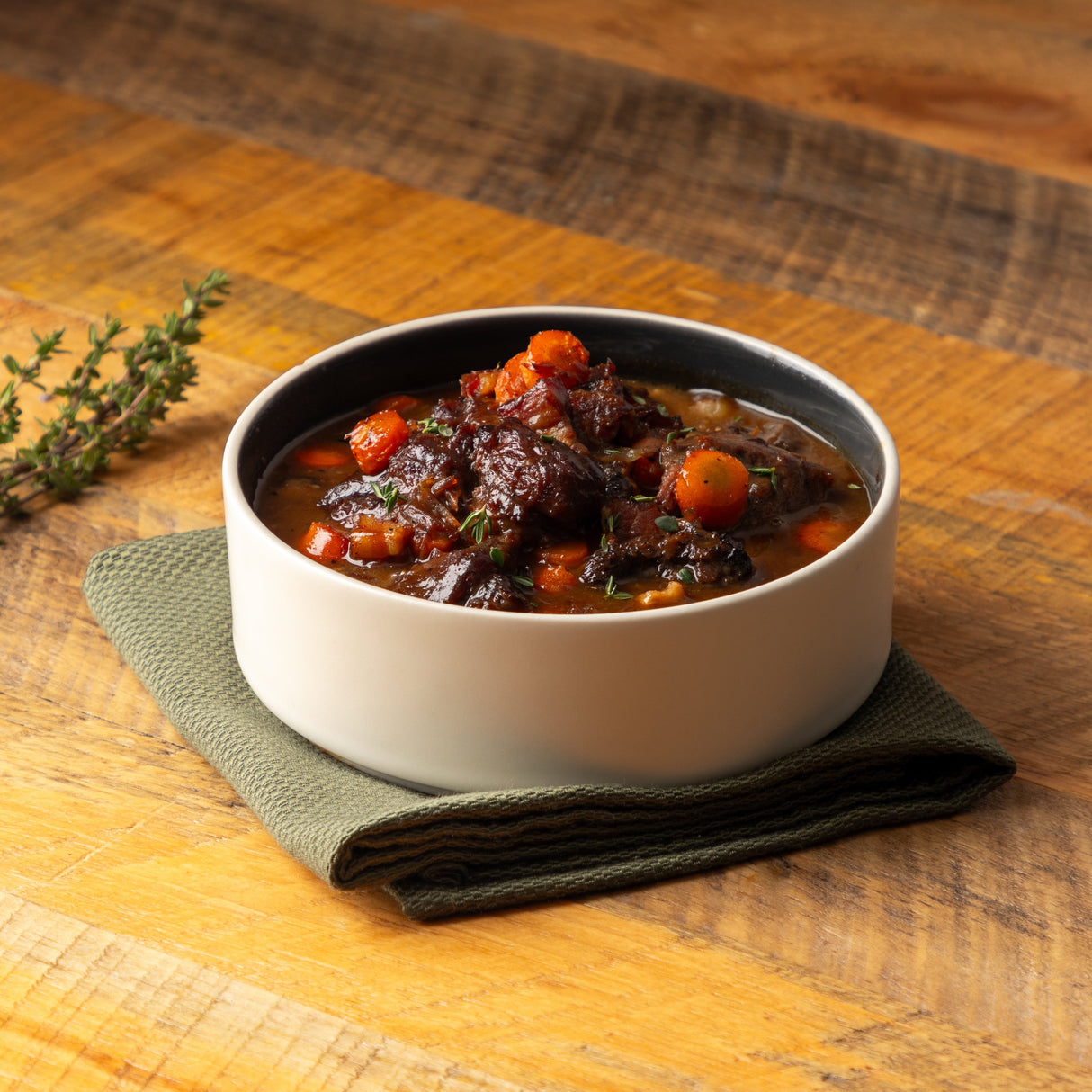 Homemade beef bourguignon