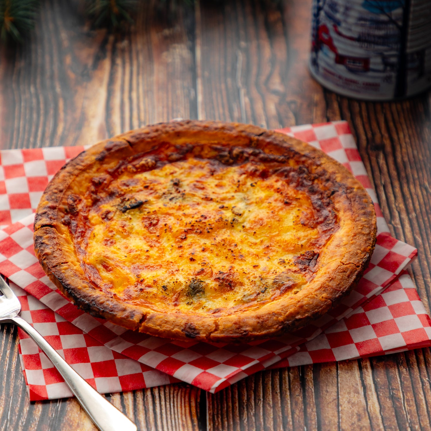 Homemade quiche with capicollo
