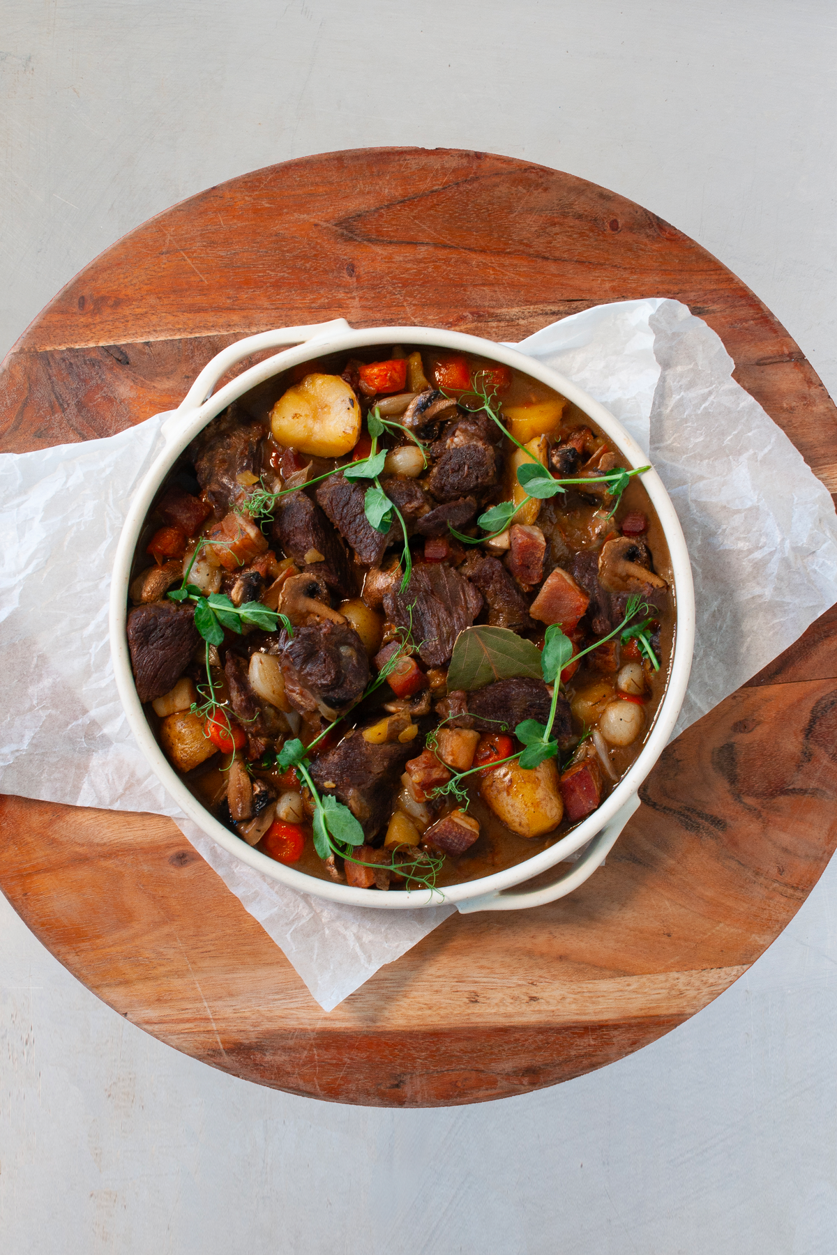 Braisé de cerf façon bourguignon