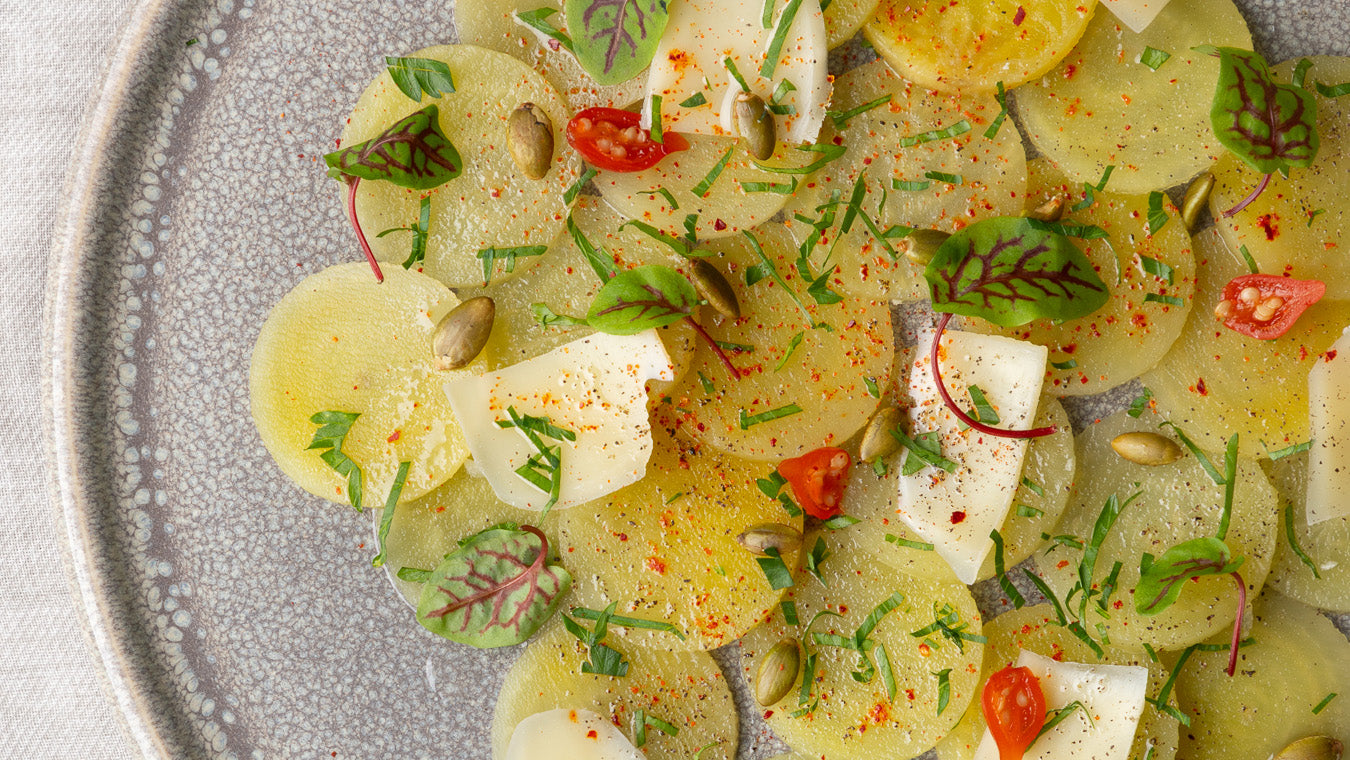 Carpaccio de betteraves jaunes