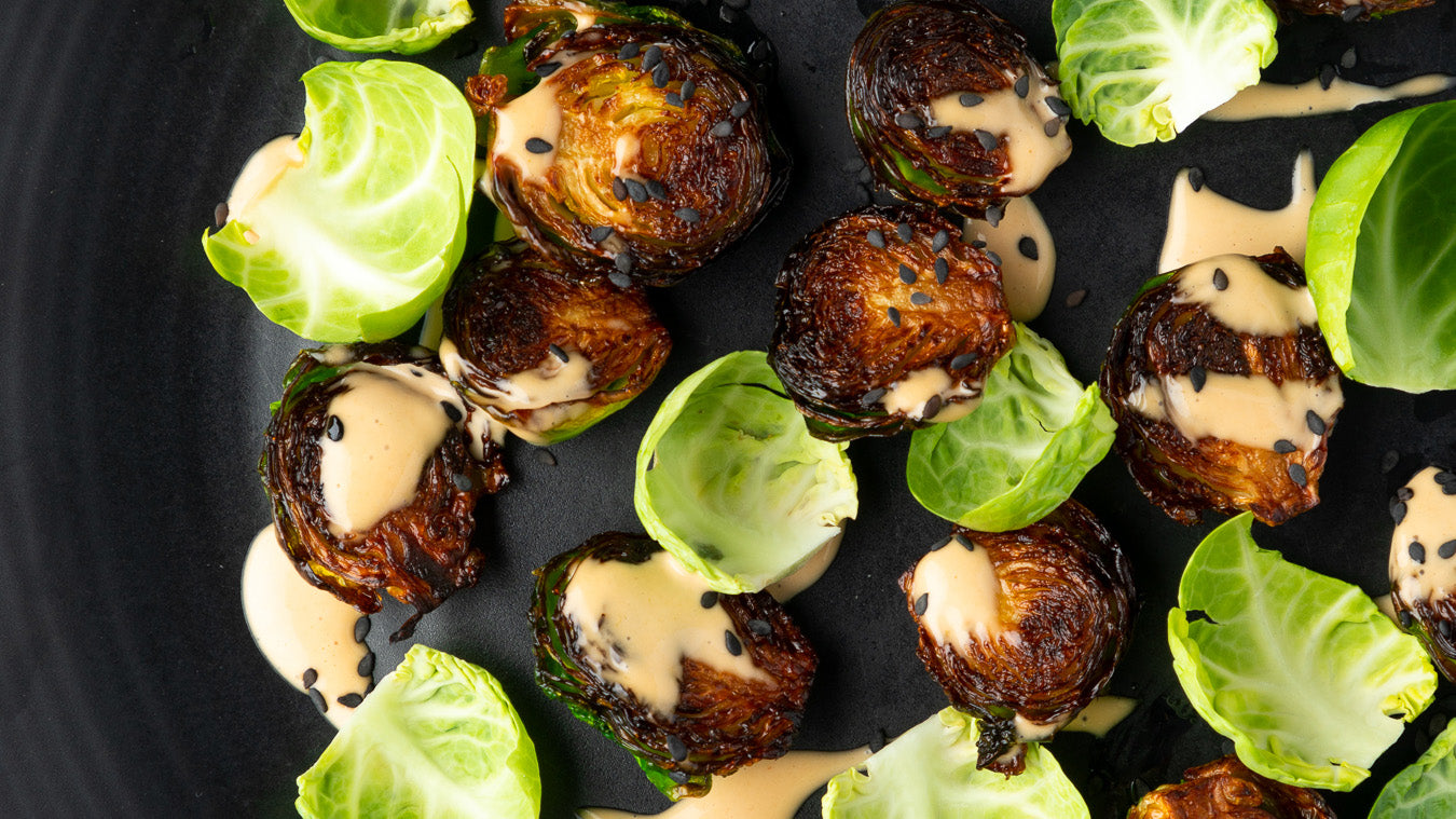 CHOUX DE BRUXELLES RÔTIS AU MISO