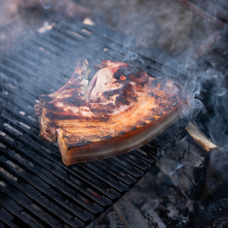 Côte de porc farcie