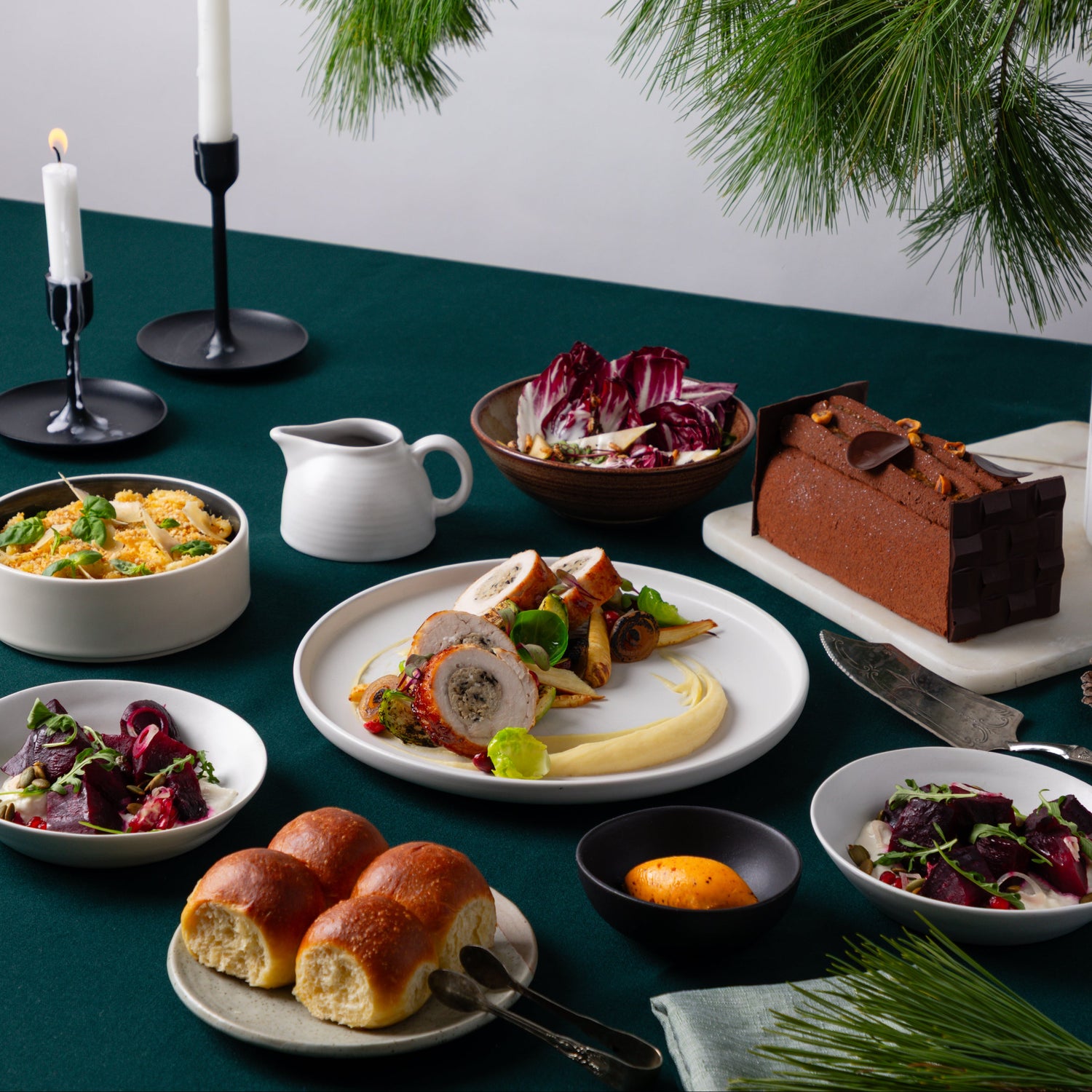 Repas des fêtes pour deux: Ballotine de dinde farcie aux morilles (Précommandez maintenant pour livraison/cueillette entre le 19 décembre et le 30 décembre)