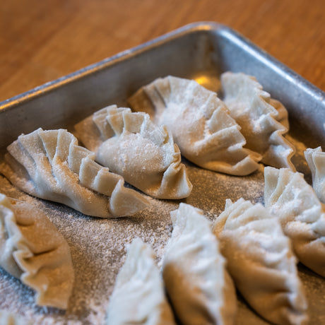 Chicken Dumplings with Napa Cabbage and Green Onion (12 pieces)