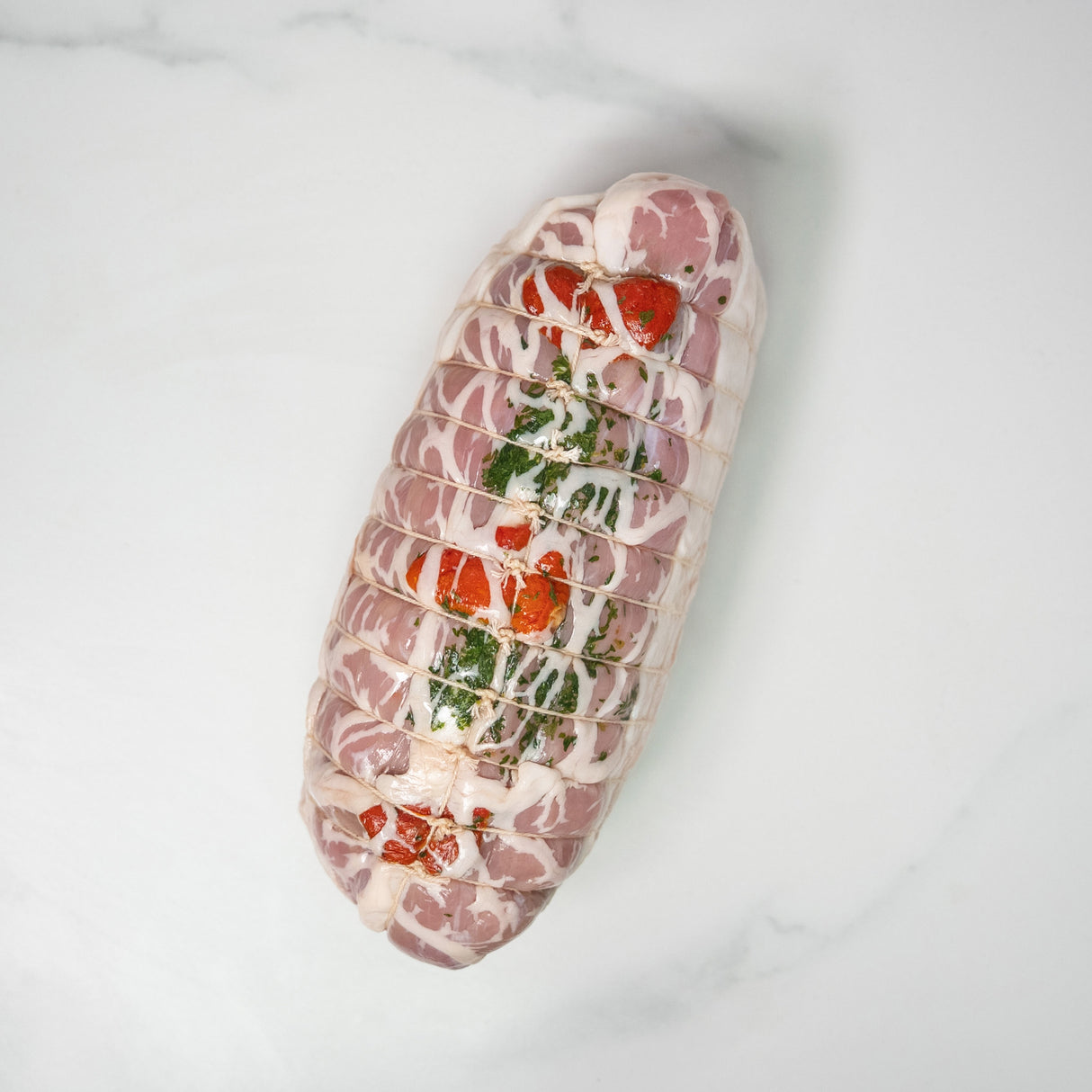 Stuffed veal roast with wild garlic