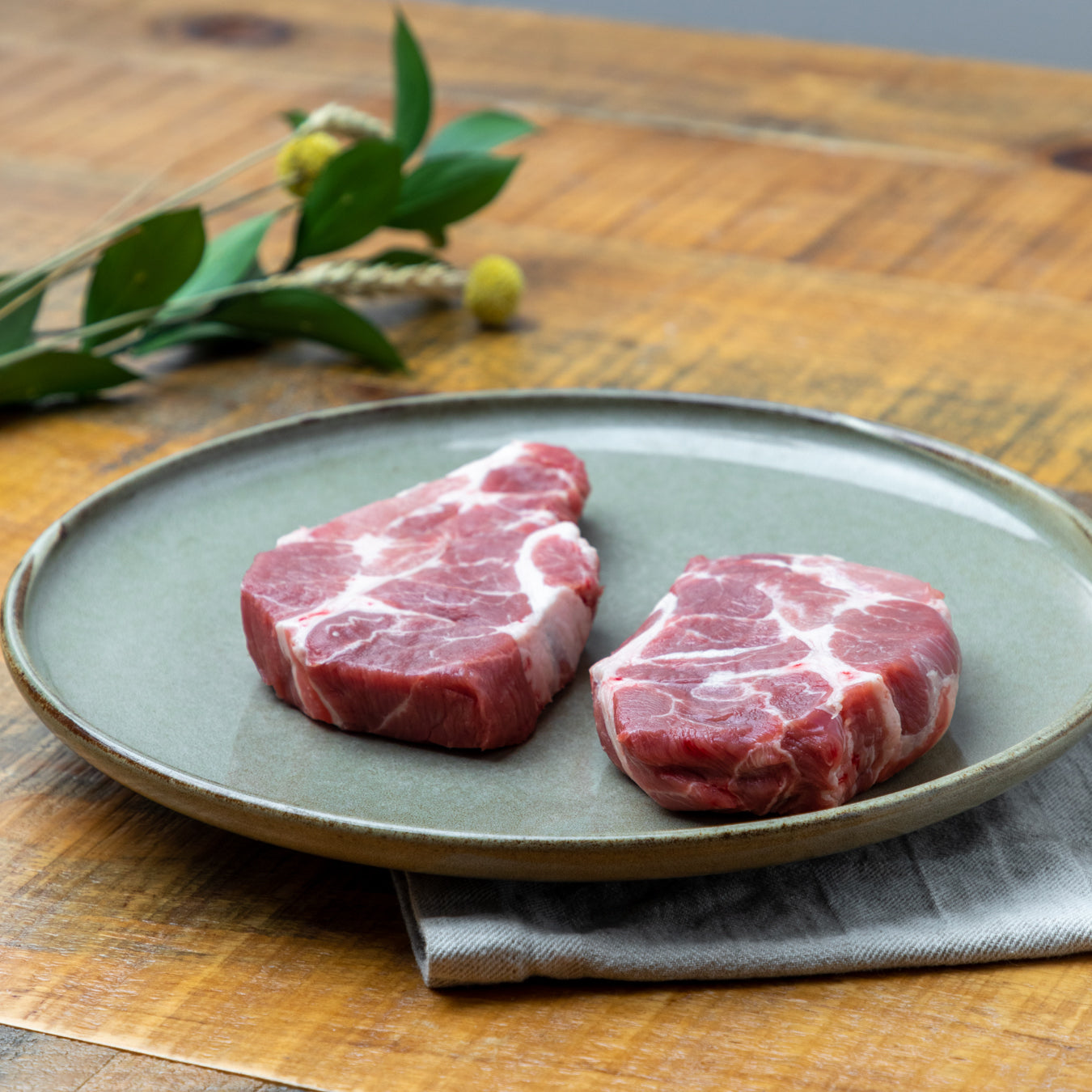 2 Pork Shoulder Steaks Beaurivage from Quebec